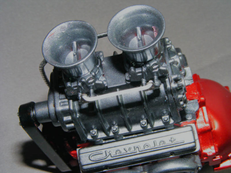 '57Chevy carburettor link fitted