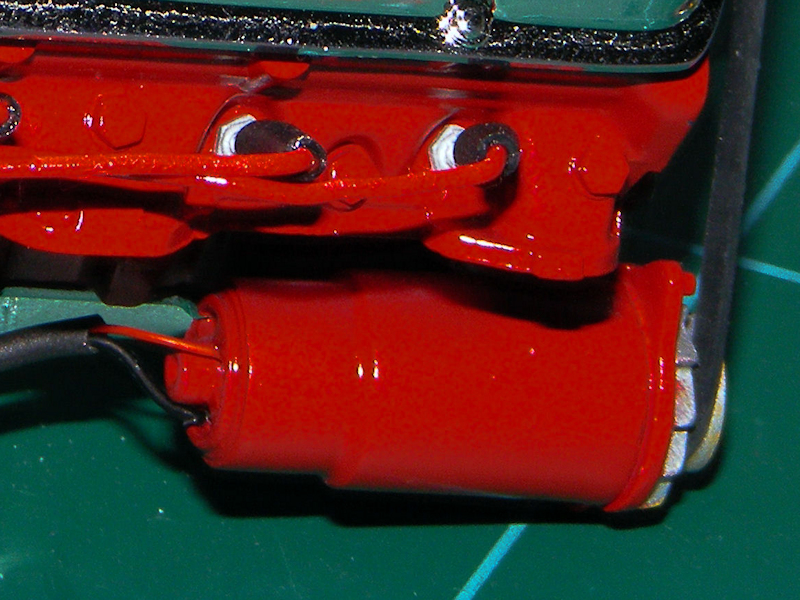 Close up of 1/8 Ford alternator wiring loom