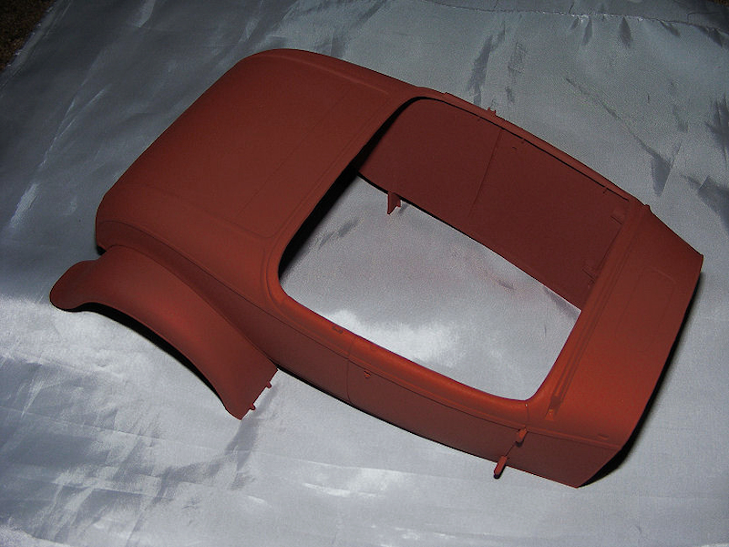 1/8 Ford body primed red