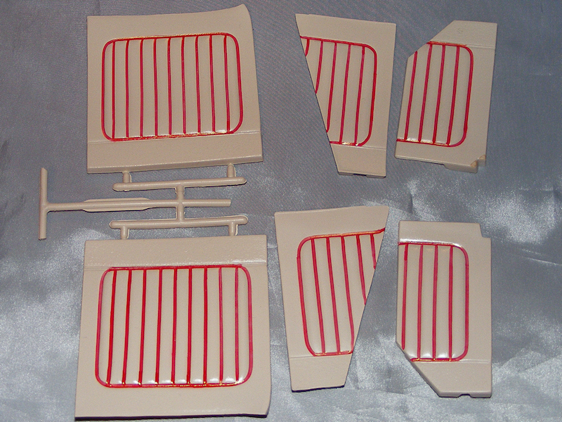 1/8 Ford interior door panels painted