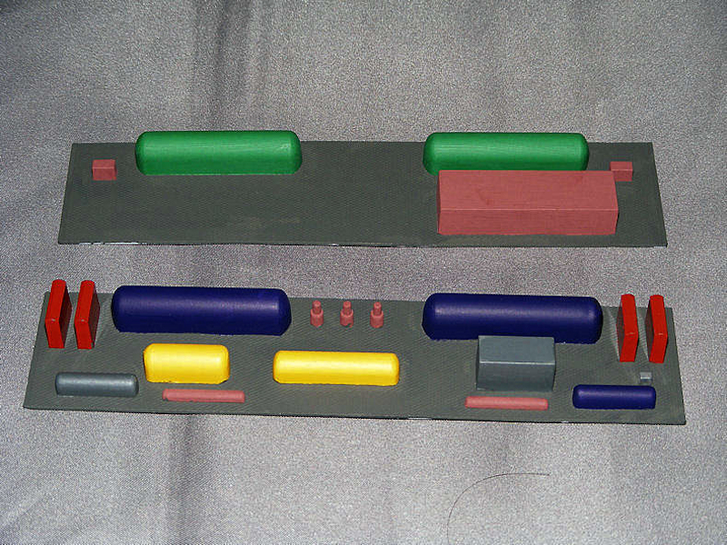 Painted floor for Module 5 of the 1/200 North Cormorant