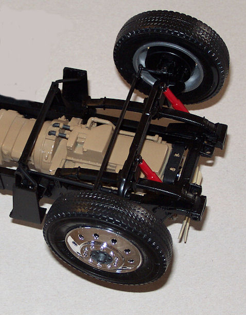 Peterbilt 395 engine mounted